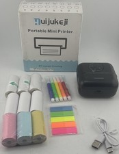 HUIJUKEJI PROTABLE MINI PRINTER BLACK BLUETOOTH INSTANT PRINTER PORTABLE picture
