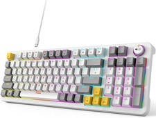 AK96 Mechanical Gaming Keyboard, Pre-Lubed Red Switches, 96 Keys Full Size with picture