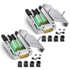 DB9 Breakout Connector Solderfree RS232 DSUB Serial 9Pin Male Adapter 2 PCS picture