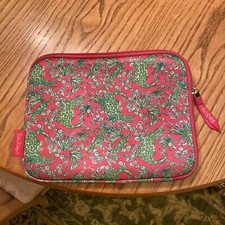 Lilly Pulitzer iPad Tablet Sleeve Case Zip Pink Green See you Later Alligator picture
