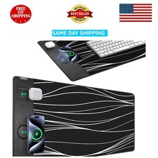 Mouse Pad with Magnetic Wireless Charger, 31.5