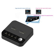 Black Dual Bay M.2 SATA/NVME M.2 Enclosure Offline Disk Copy Clone Duplicator picture