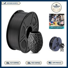 1KG Neatly Wound Black PLA Filament 1.75mm for Effortless 3D Printing - No Clogs picture