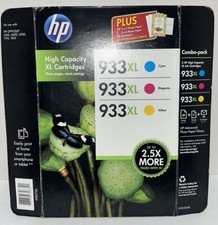 HP Genuine 933XL Color Ink Combo Pack OEM Cyan Yellow Magenta Expired 02/2017 picture