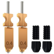 Upgraded 0.4mm Hotend Nozzles 2-Pack for 3D Printers - All Metal Extruder Kit, D picture