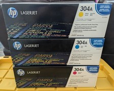 Genuine HP 304A CYM Toner Cartridges CC531A CC532A CC533A New picture