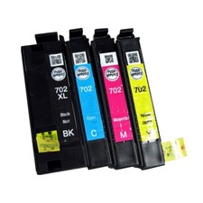 4pk Genuine Epson 702XL Black & Standard Color Ink Cartridge WF-3720 WF-3730 picture