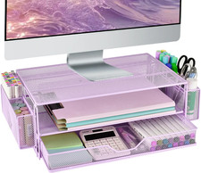 Computer Monitor Stands Riser，2-Tier Desk Organizers and Accessories, Office Des picture