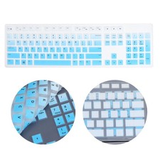 Blue Silicone Keyboard Protective Film 2Pcs Thin Keyboard Cover Durable Flexible picture
