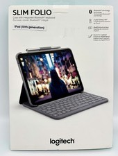 Logitech Slim Folio Gray New Wireless For iPad 10th Gen  920-011368 picture
