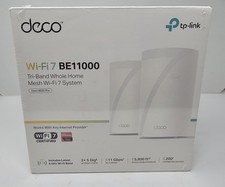 2 Pack TP-Link Deco BE11000 Tri Band WiFi 7  Mesh WiFi Router 2 Pack New Sealed picture