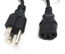 Lot of 25 New C13  5FT Standard Black Pwr Cord PC Monitor Bulk Wholesale 70-1 picture