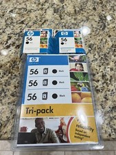 HP Invent 56 Inkjet Black Print Cartridge SEALED New in Box Lot Of 5. Expired picture
