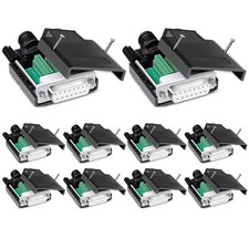 10PCS DB15 Solderless Connector, RS232 D-SUB Serial to 15-pin Port 16mm Thinn... picture
