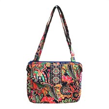 Vera Bradley Vines Floral Quilted Iconic Messenger Tablet Crossbody Shoulder Bag picture