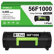 YFOMLLS 56F1000 Black Toner Cartridge Compatible for Lexmark 56F1000 56F1H00 picture