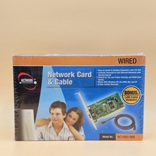 Network Everywhere Wired Network Card And Cable Model NC100U-WM New SEALED picture