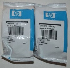 Genuine Sealed Bag HP 61XL Black & 61 Color Ink Cartridges NO BOX -- 2025 picture