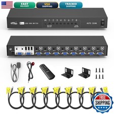 eKL eKL-81UA VGA KVM Switch 8x2 8 Port in 2 Out USB 2.0 Audio picture