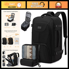 Expandable 40L Travel Backpack for Men & Women, Water Resistant Laptop Bag, TSA picture