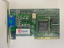 RARE VINTAGE AOPEN PG128PLUS S3 TRIO 3D/2X  AGP 4 MB VGA CARD 91AC821008 MXB27  picture
