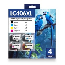 4P LC406 Ink Cartridges for Brother MFC-J4335DW MFC-J4345DW MFC-J4535DW J5855DW picture