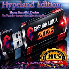 Garuda Linux Hyprland Edition 2026.03.09 Bootable USB Drive - Metal - Fast Ship picture