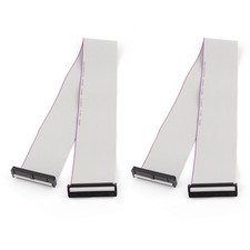 2pcs FC40P 40-Pin IDC Socket Extension Flat Ribbon Cable Wire 50cm 20inch picture