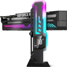 ARGB GPU Support Bracket with CPU & GPU Temp/Usage Display, Adjustable Height GP picture