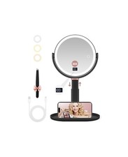 GOMIPURU Makeup Magnifying Mirror with Light 30X/1X, Digital Display, 2-Sided To picture