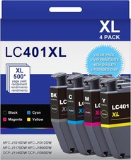 4pc LC401XL Ink Cartridges for Brother LC401 MFC-J1010DW MFC-J1012DW *No Yellow picture