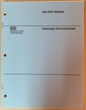 Control Data Corporation Finishing Spec 15013003 NEW picture