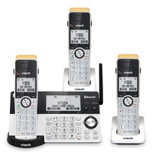 Cordless Phone 3 Handset DECT 6.0 2300ft Range Bluetooth VTech IS8151-3 picture