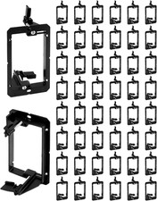 50 Pack Low Voltage Mounting Bracket 1-Gang Drywall Wall Plate W/Screws picture