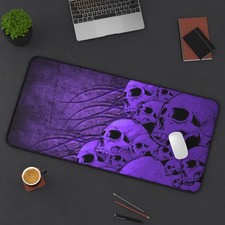 Purple Skull Pile Grave Gaming Desk Mat Mouse Pad Playmat picture