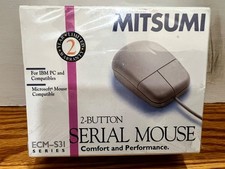 VINTAGE Mitsumi 2-Button Serial Mouse ECM-S31 BRAND NEW SEALED picture