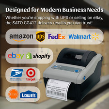 SATO CG412DT Easy-to-Use Direct Thermal 4x6 Home Business Label Printer LAN USB picture
