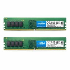 Crucial 32GB 2x16GB DDR4-2666 UDIMM RAM CT16G4DFD8266.M16FE picture