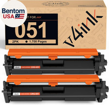 2PK Compatible 051 Toner Cartridge Replacement for Canon 051 2168C001 CRG-051 To picture