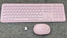 Wireless Keyboard Mouse Combo - 2.4Ghz Aesthetic Quiet Pink Keyboard and Mouse picture