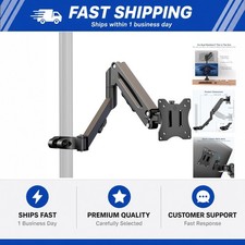 Height Adjustable Pole Mount Monitor Arm for 17