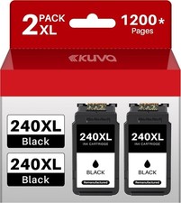 PG-240XL 2 Pack Black Ink Cartridges for Canon 240 241 Ink Pixma MG3620 MG3600 picture