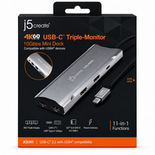 J5 Create 4K60 USB-C Triple -Monitor 10Gbps Mini Dock picture