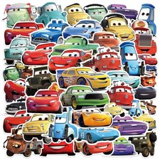 50 Pcs Cars Stickers, Lightning McQueen Cute Cartoon Car50 picture