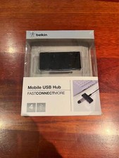 BELKIN HI-SPEED USB 2.0 F5U404PBLK 4-PORTS MOBILE EXTERNAL USB HUB picture