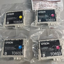 4 of Set Sealed Genuine Epson 60 Ink TO602 TO603 TO604 - No Box picture