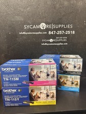 Brother TN-115M Magenta TN-115Y Yellow TN-115C Cyan TN-115BK Black Toner Set NEW picture