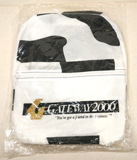 Vintage Gateway 2000 Backpack Black White Cow Print NEW Lightweight Nylon picture