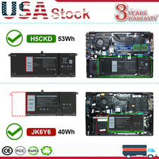  JK6Y6 H5CKD TXD03 Battery For Dell Latitude 3410 3510 Inspiron 5300 5408 5508  picture