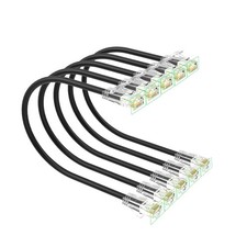 Cat 6 Patch Cables 1 feet 5Pack, Slim Cat6a Ethernet Patch Cable 10Gbps 550Mh... picture